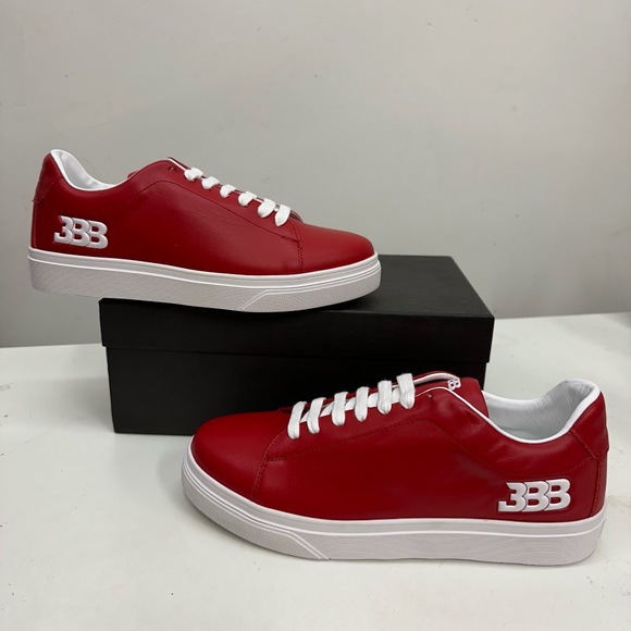 ~New W/ Box! Mens Big Baller Brand Scorchin Red Luxury Designer Leather Sneaker - Picture 1 of 6
